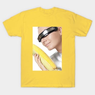 The art of Stock-like photos 7: Cyber woman with corn T-Shirt